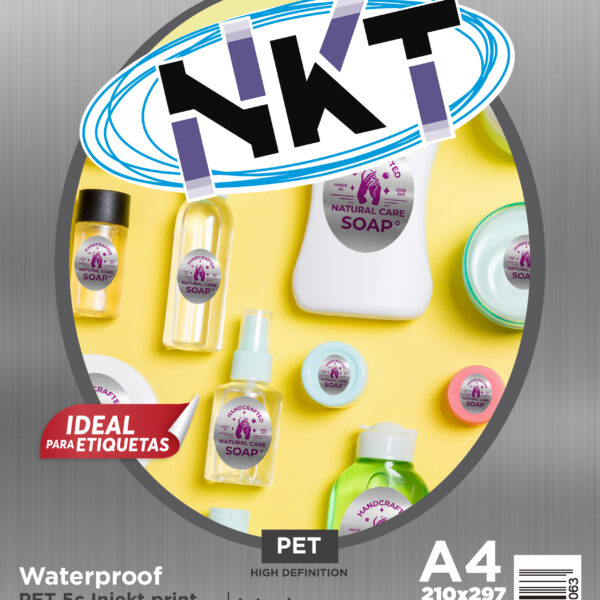 PAPEL ADHESIVO A4 PLATEADO GLOSSY /6H EMPLASTICAD
