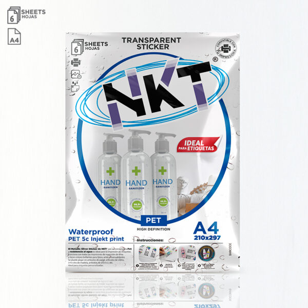 PAPEL ADHESIVO A4 TRANSPARENTE GLOSSY /6H EMPLAST