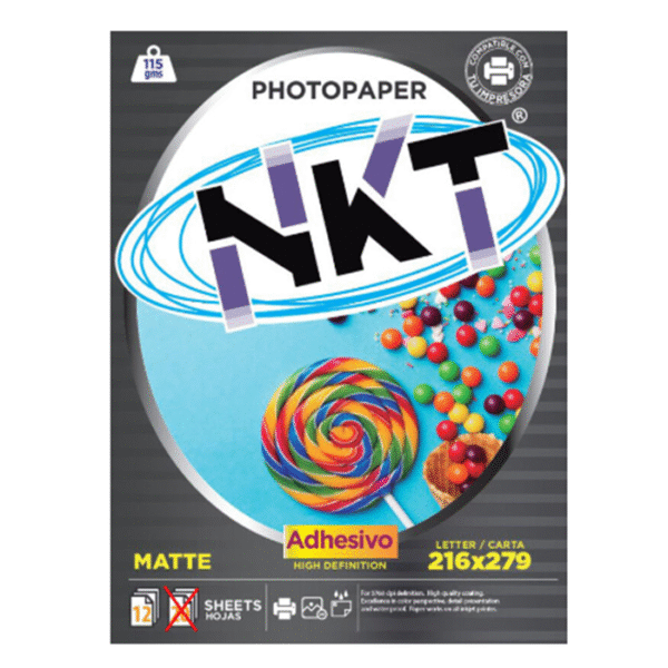 PAPEL ADHESIVO 115G /CRT MATTE 20H EN BOLSA