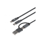 Xtech 5in1 charg cabl USB A or C to MicUSB-Light orC XTC-560