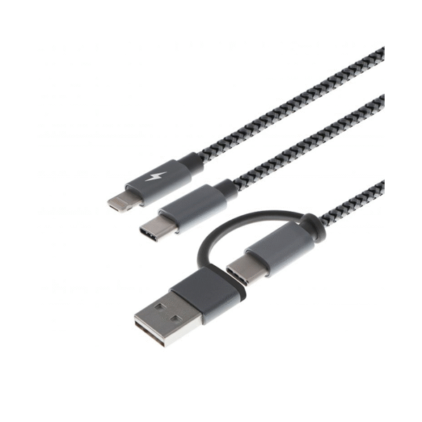 Xtech 5in1 charg cabl USB A or C to MicUSB-Light orC XTC-560