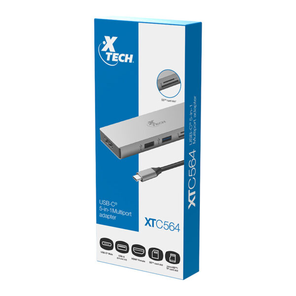 xTECH 564 USB-C 5-IN-1 Multiplot adapter