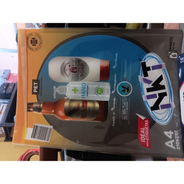 PAPEL ADHESIVO A4 PLATEADO GLOSSY /6H EMPLASTICAD 210x297