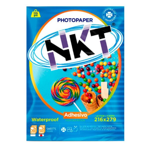 PAPEL ADHESIVO 115G /CRT GLOSSY 50H EN BOLSA