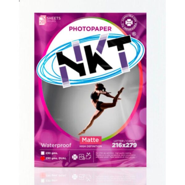 PAPEL FOTO 230G /CRT MATTE DUAL 20H EN BOLSA