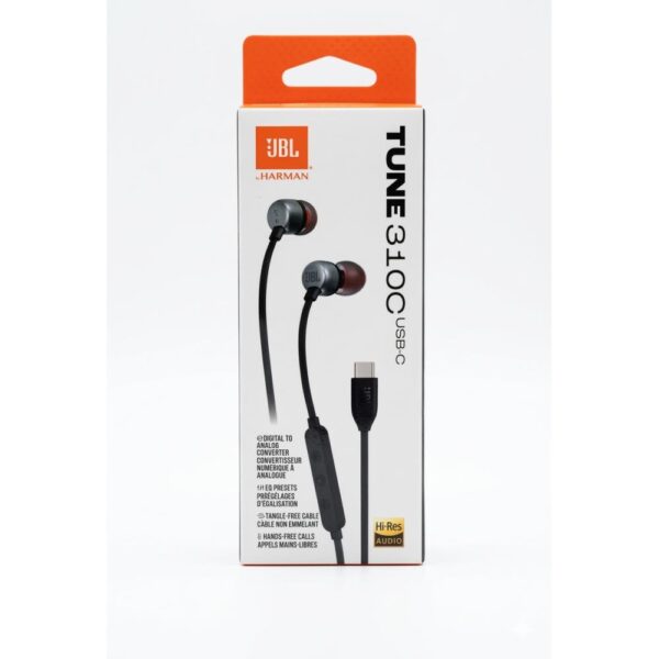 Audífonos JBL Tune 310C USB-C para Celular – Sonido Hi-Res, Micrófono y Cable Antienredos