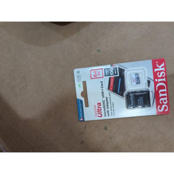 SanDisk MIcroSDXC 64gb ULTRA w/adap USH-1 C10 Android 100M
