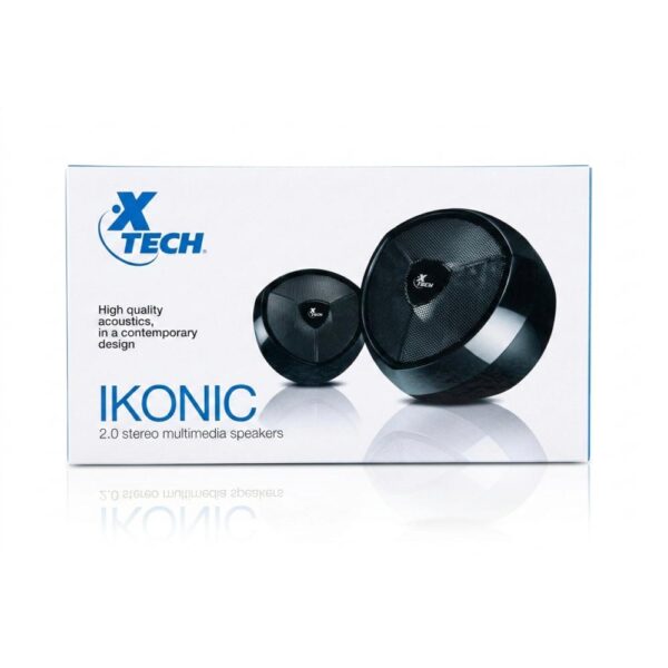 Xtech MM speakers 2.0 Ikonic 3.5mm-USB powr 5W Black XTS-111