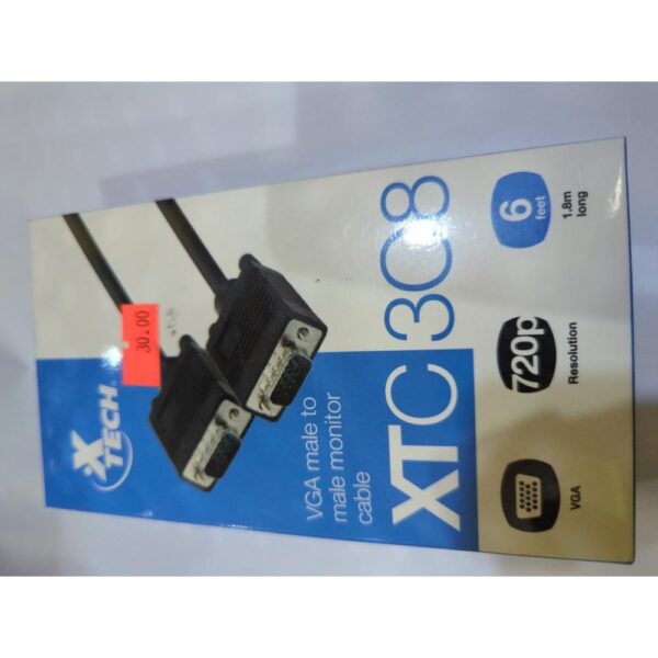 Xtech XTC-308 VGA Monitor Cable 6FT DB15 M/M
