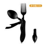 Utensilios de acero inoxidable para acampar al aire libre