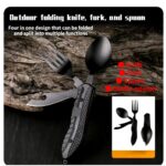 Utensilios de acero inoxidable para acampar al aire libre - Imagen 2