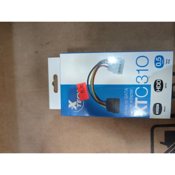XTECH XTC-310 Cable SATA a Molex 15cm