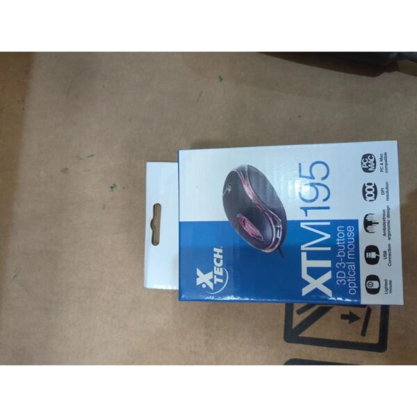 Mouse Xtech XTM-195 Optico USB 3 botones 1000DPI