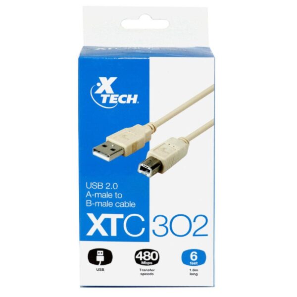 CABLE USB 2.01 A-MAEL TO B-MALE CABLE XTC302