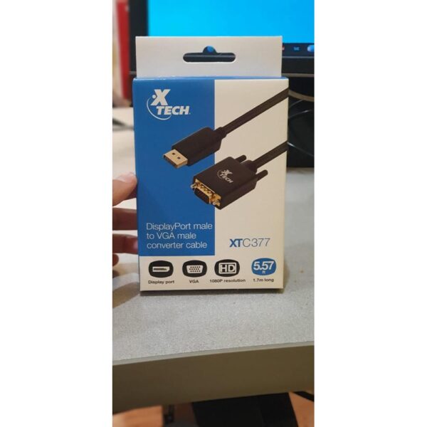 CABLE CONVERTIDOR DISPLAYPORT MACHO A VGA MACHO