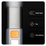 Linterna LED superbrillante XPE con gancho, luz de Camping, recargable por USB, con zoom, resistente al agua, 1-10 piezas - Imagen 2