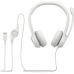 Logitech H390 Wired Headset for PC/Laptop, Off-white - Auricular - en oreja - cableado - USB-A - blanco hueso