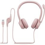 Logitech H390 Wired Headset for PC/Laptop, Rose - Auricular - en oreja - cableado - USB-A - rosa