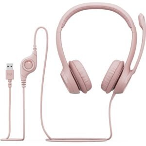 Logitech H390 Wired Headset for PC/Laptop, Rose - Auricular - en oreja - cableado - USB-A - rosa