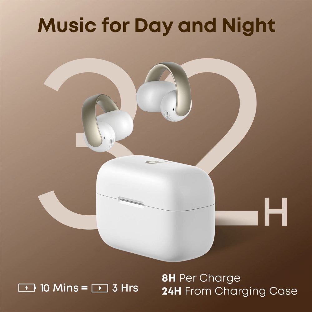 Soundcore - Headphones - Aeroclip White - Imagen 3