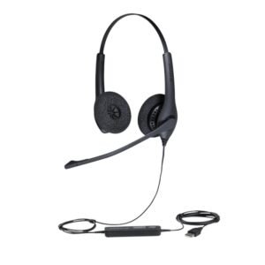 Jabra Biz 1500 Duo USB-A - Auricular Profesional Estéreo con Micrófono de Cancelación de Ruido