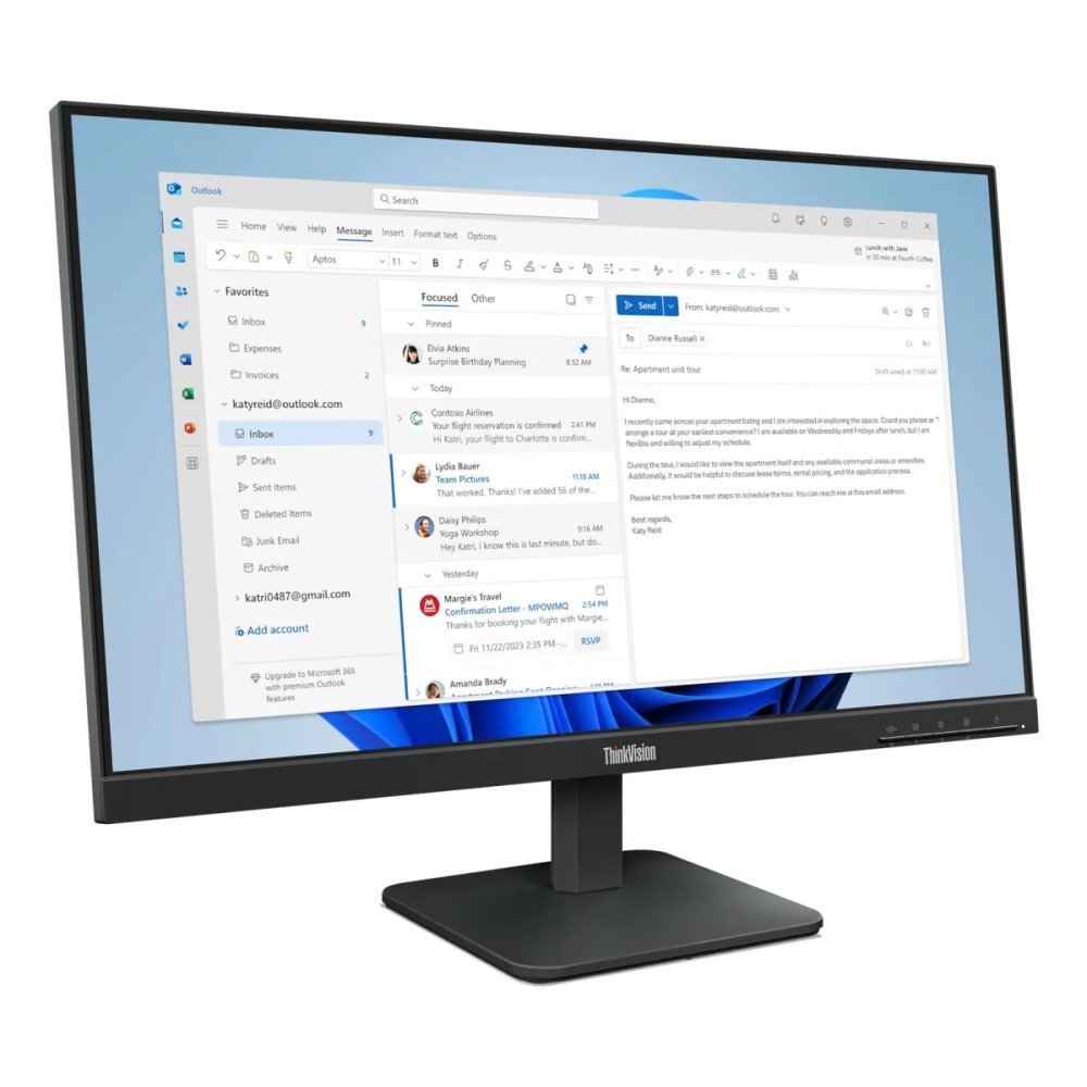 Monitor Lenovo S24.4e Full HD IPS 23.8" 100Hz Antideslumbrante - Imagen 3