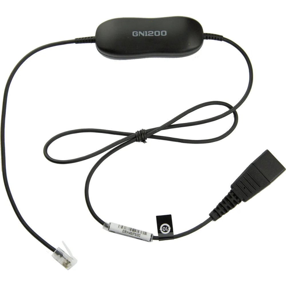 Jabra GN1200 SmartCord Straight - Cable Universal de Conexión para Auriculares