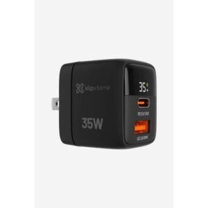 Klip Xtreme - Power converter / charger - 35 Watt - 24 pin USB-C / 9 pin USB Type A - Cellular phone / Tablet - Wall - Para Smartphones, tablets, small devices