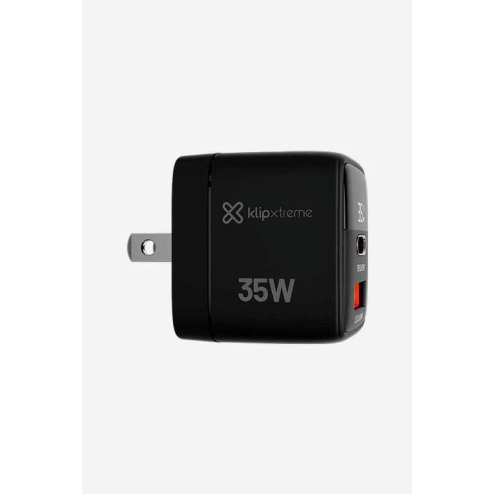 Klip Xtreme - Power converter / charger - 35 Watt - 24 pin USB-C / 9 pin USB Type A - Cellular phone / Tablet - Wall - Para Smartphones, tablets, small devices - Imagen 2