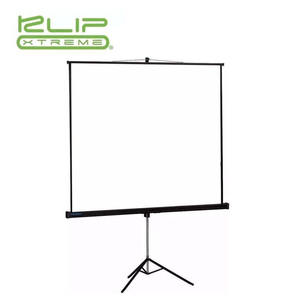 Klip Xtreme KPS-102B - Projection screen with tripod - 86 in ( 218 cm ) - 4:3 - Matte White - black - Imagen 3