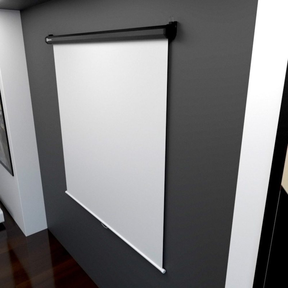 Klip Xtreme KPS-502 - Pantalla de proyección - instalable en el techo, instalable en pared - motorizado - 100" (254 cm) - 4:3 - Matte White - blanco - Imagen 2