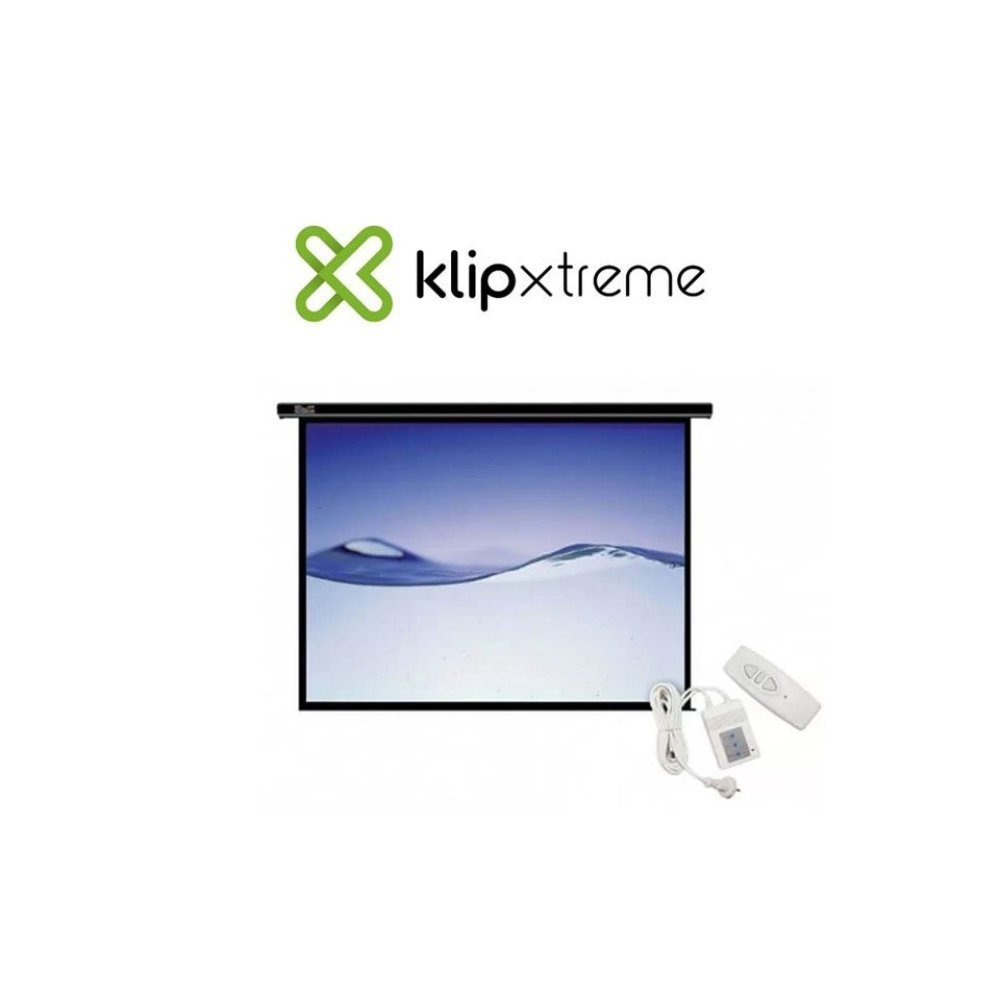 Klip Xtreme KPS-502 - Pantalla de proyección - instalable en el techo, instalable en pared - motorizado - 100" (254 cm) - 4:3 - Matte White - blanco - Imagen 4