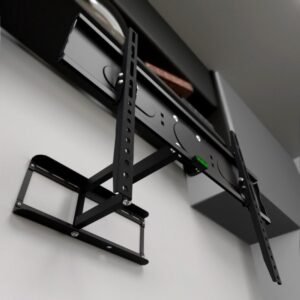 Klip Xtreme KPM-885 - Mounting kit (interface plate, interface bracket, dual articulating arm) for LCD / plasma panel - powder-coated steel - black - screen size: 26"-55" - mounting interface: up to 600 x 400 mm