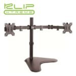 Klip Xtreme KPM-311 - Stand - for 2 LCD displays - plastic, high-grade steel - black - screen size: 13"-32" - desktop stand