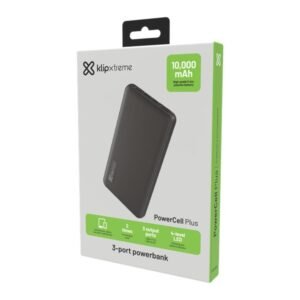 Klip Xtreme - Power bank - 24 pin USB-C / 5 pin Micro-USB Type B - 24 pin USB-C / 2 x 4 pin USB Type A - Lithium polymer - Para Smartphones - 10.000 mAh.