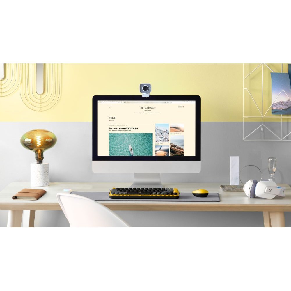 Logitech Studio Series Desk Mat - Teclado y alfombrilla de ratón - gris medio