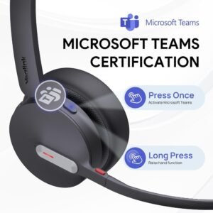 Diadema Inalámbrica Yealink BH70 Dual Teams Bluetooth con Adaptador USB-A