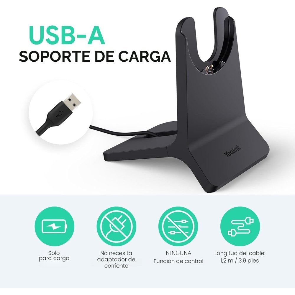 Diadema Inalámbrica Yealink BH70 Dual Teams Bluetooth con Adaptador USB-A - Imagen 2