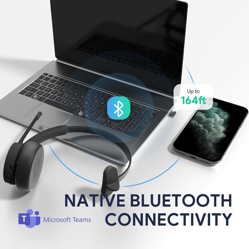 Diadema Inalámbrica Yealink BH70 Dual Teams Bluetooth con Adaptador USB-A - Imagen 8