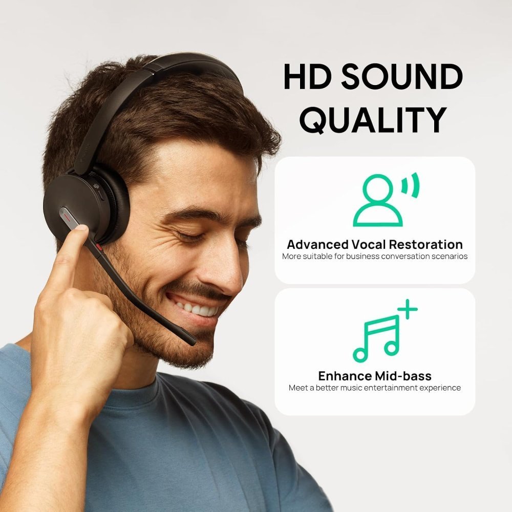 Diadema Inalámbrica Yealink BH70 Dual Teams Bluetooth con Adaptador USB-A - Imagen 9