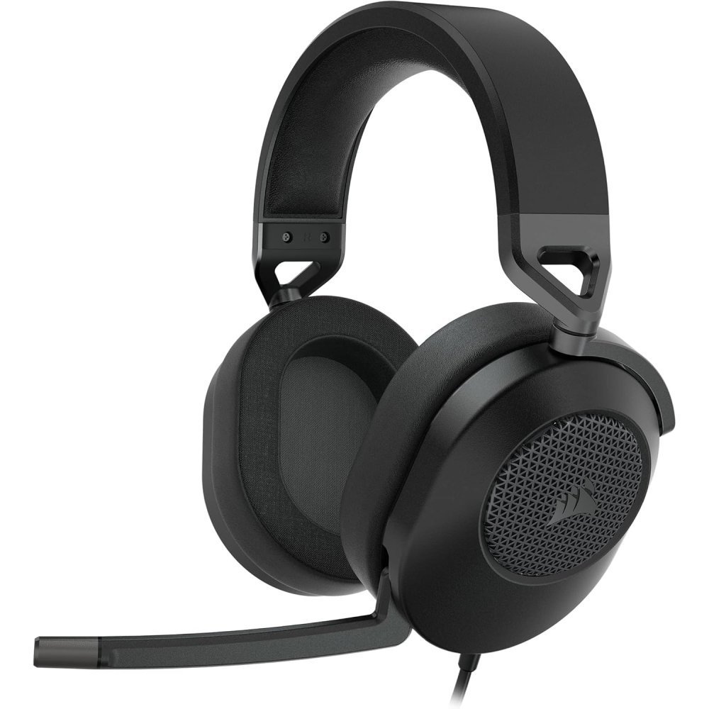 Corsair HS65 Surround Carbon - Auriculares Gaming con Sonido Espacial Dolby Atmos