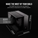 CORSAIR 2500X Mini-Tower PC Case con Cristal Templado y Doble Cámara - Negro