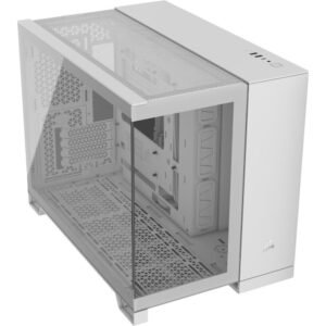 CORSAIR 2500X Blanco - Caja Gaming Micro-ATX con Panel de Cristal Templado