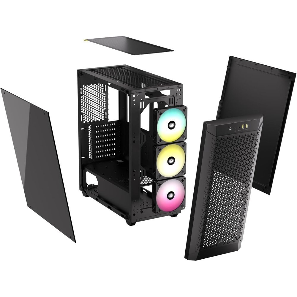 CORSAIR 480T RGB AIRFLOW - Caja Mid-Tower para PC Gaming - Negro - Imagen 3