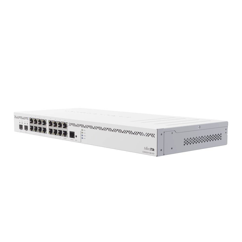 MikroTik CCR2004-16G-2S+ Cloud Core Router - 16x Gigabit Ethernet, 2x 10G SFP+, Licencia Nivel 6