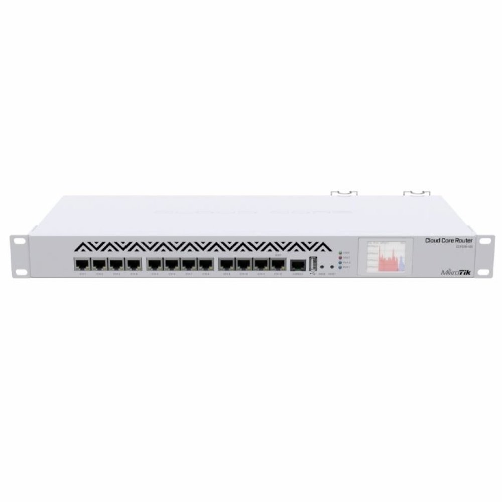 Router MikroTik Cloud Core CCR2116-12G-4S+ (12x GbE, 4x SFP+ 10G, RouterOS v7 Licencia 6)
