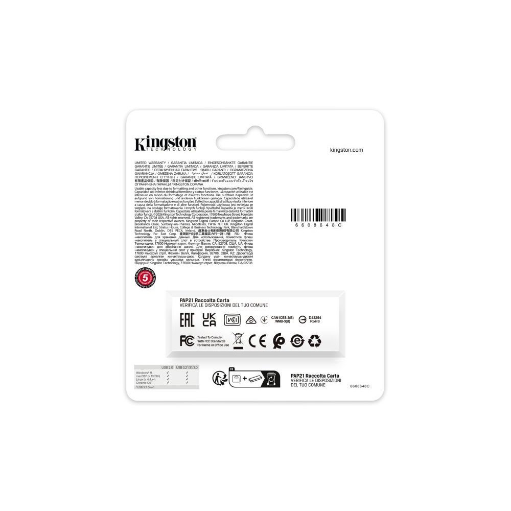 Kingston - USB flash drive - USB 3.1 Gen 1 - DataTravelerExodia Negro/Verde - Imagen 6