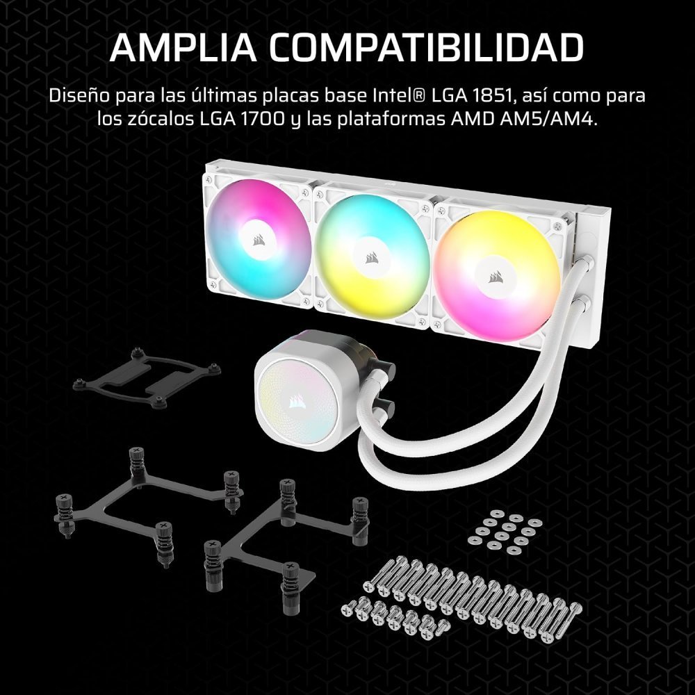 Refrigeración Líquida Corsair Nautilus 360 ARGB - Blanco - Imagen 2