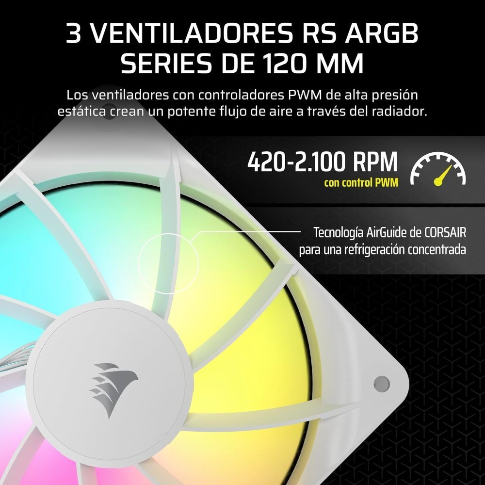 Refrigeración Líquida Corsair Nautilus 360 ARGB - Blanco - Imagen 5
