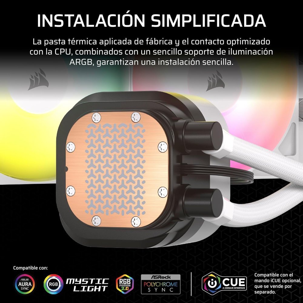Refrigeración Líquida Corsair Nautilus 360 ARGB - Blanco - Imagen 6